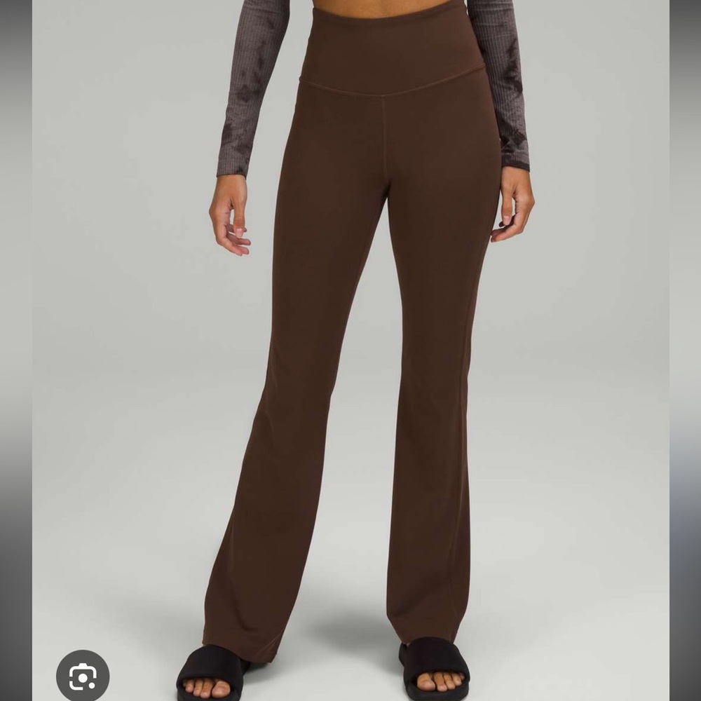 Brown Lululemon Groove Flare Leggings